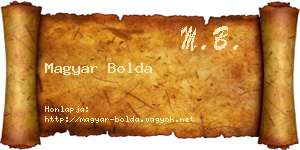 Magyar Bolda névjegykártya